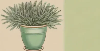 Ramas de romero verde suave destacan en un fondo pastel