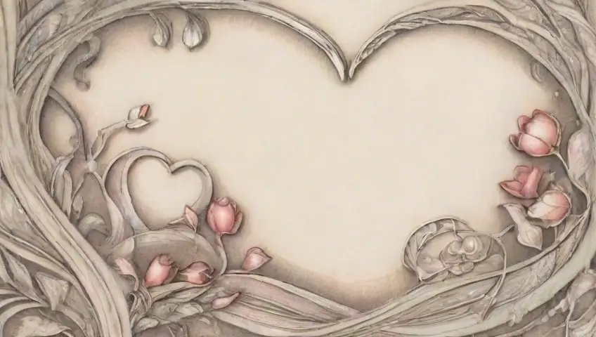 Una carta de amor se expresa en un delicado y armónico conjunto de elementos artísticos